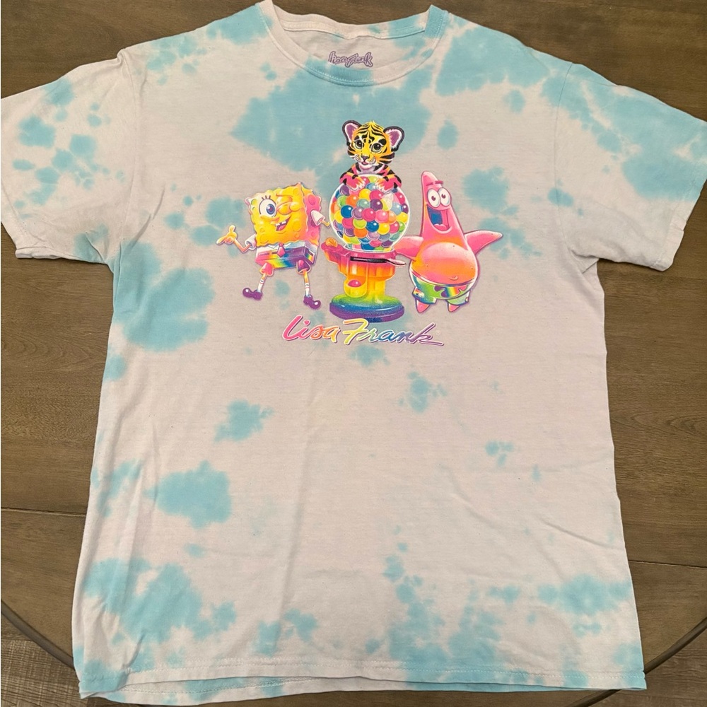 Tie-Dye Lisa Frank and SpongeBob Graphic T-Shirt